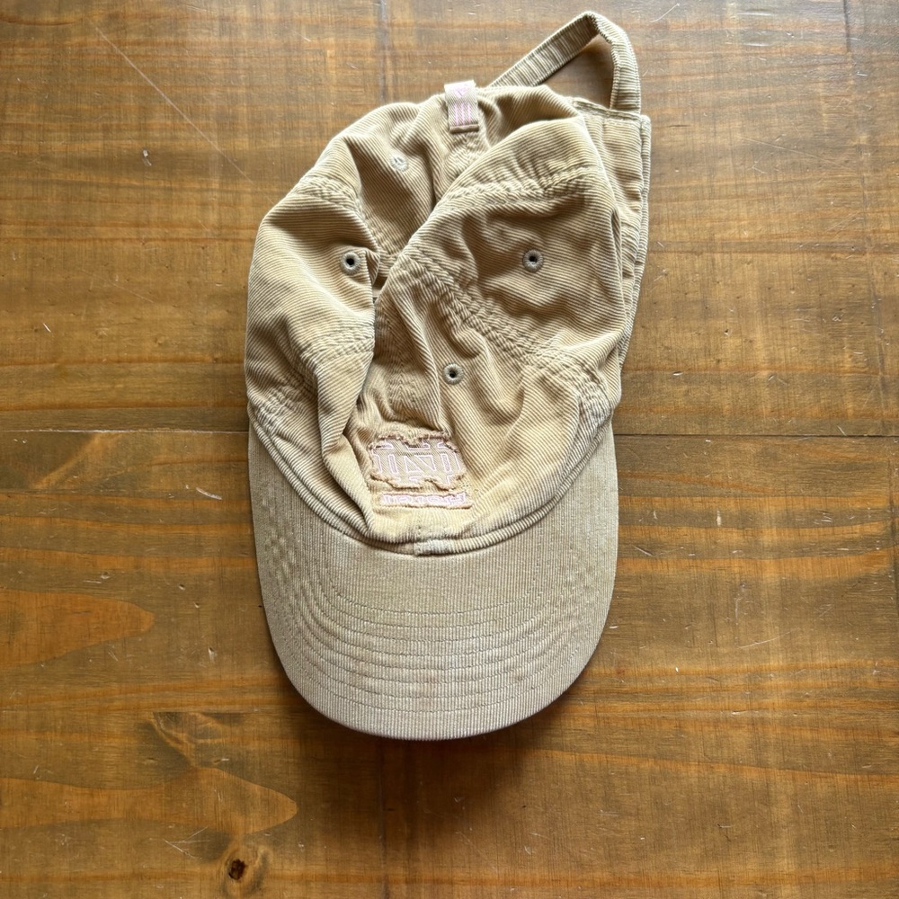adidas Notre Dame Fighting Irish Tan Corduroy Hat Cap-Womens One Size-Adjustable